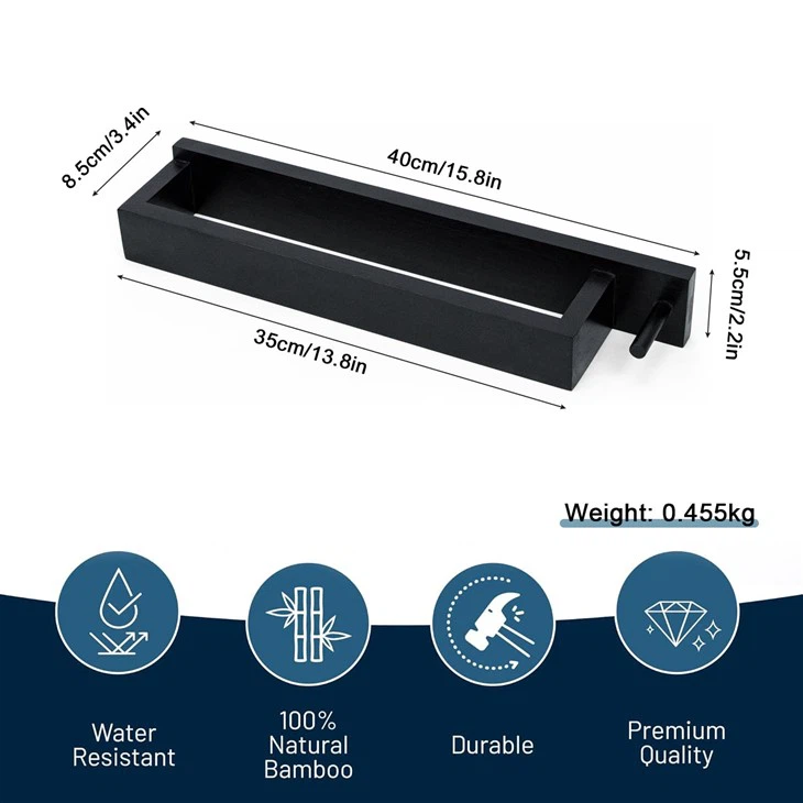 Black Bamboo Towel Rack For Bathroom high quality