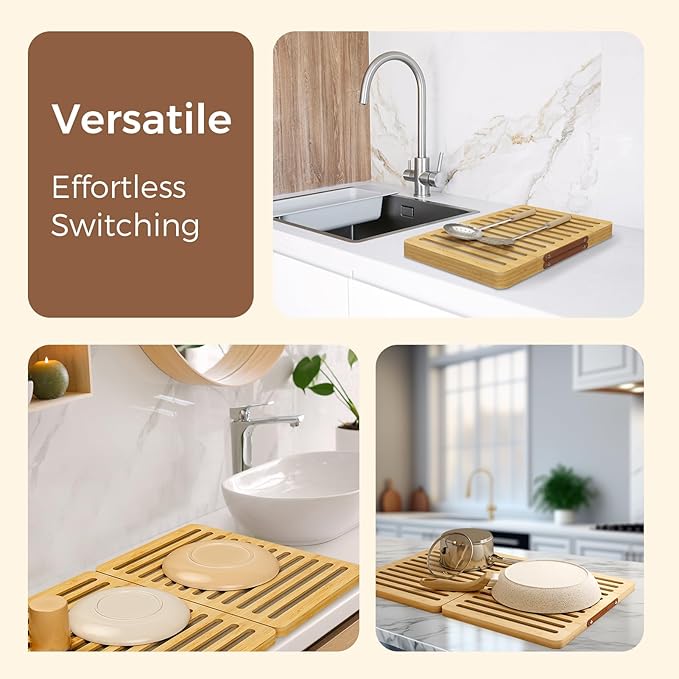 Stone Drying Mat With Bamboo Foldable Rack high quality