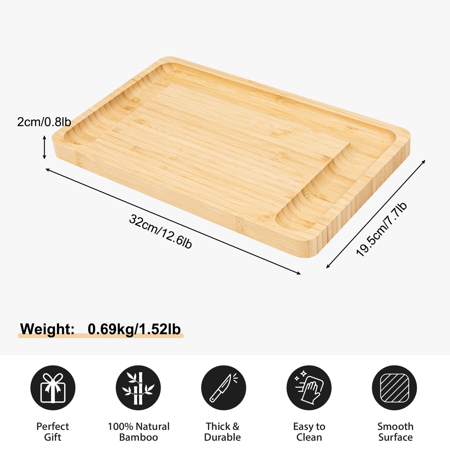 Rectangle Bamboo Serving Tray 5 Rectangle Bamboo Serving Tray 5